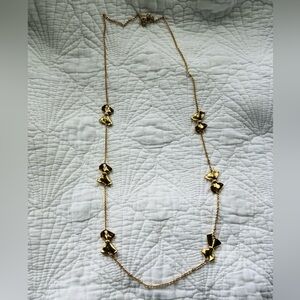 J. Crew Gold Bow Necklace